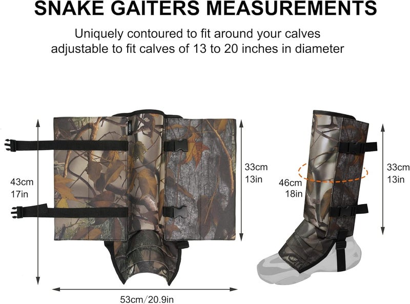 MDSTOP Snake Gaiters Leg Guards, Waterproof Snake Guards, Adjustable Snake Bite Protection for Lower Legs, Snake Chaps for Men&Women - Image 4